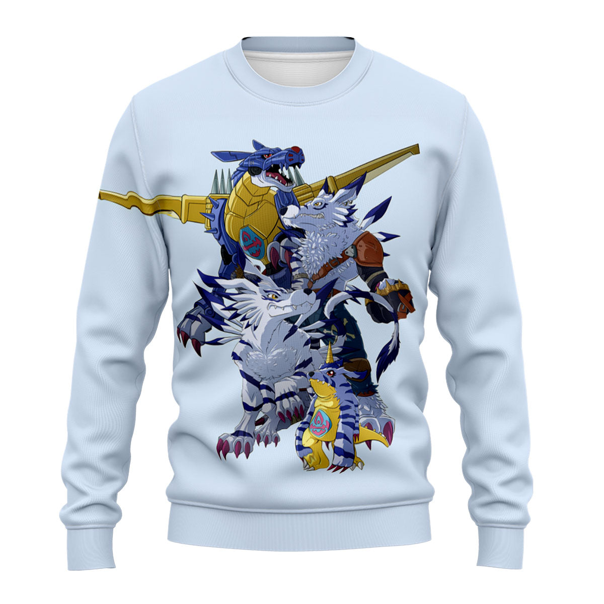 Digimon Adventure Gabumon Standing In Blue Evolution Line Anime Apparel