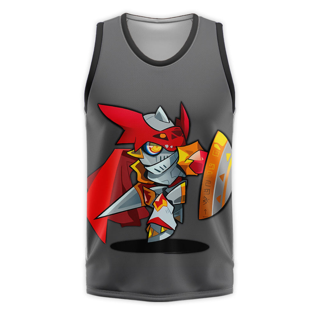 Digimon Adventure Gallantmon Standing Holding Red Shield Anime Apparel
