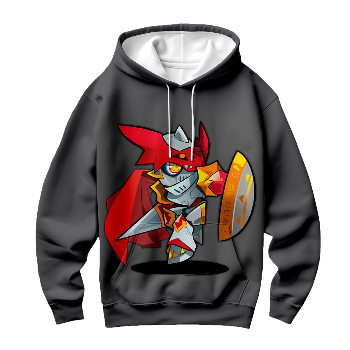 Digimon Adventure Gallantmon Standing Holding Red Shield Anime Apparel
