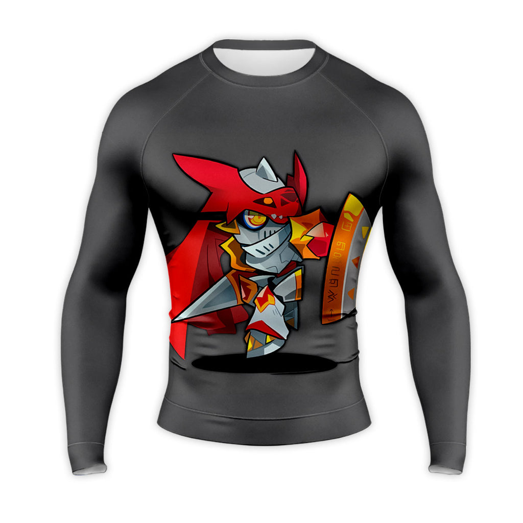Digimon Adventure Gallantmon Standing Holding Red Shield Anime Apparel