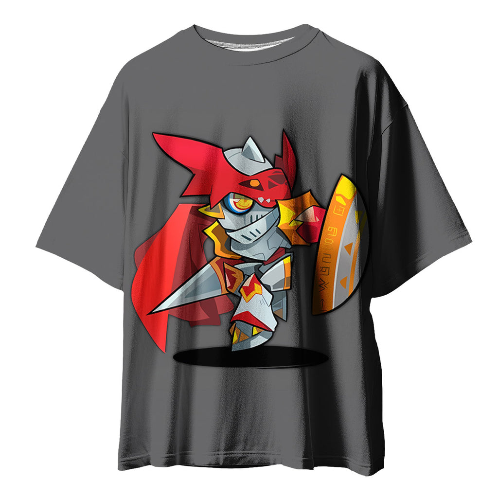 Digimon Adventure Gallantmon Standing Holding Red Shield Anime Apparel