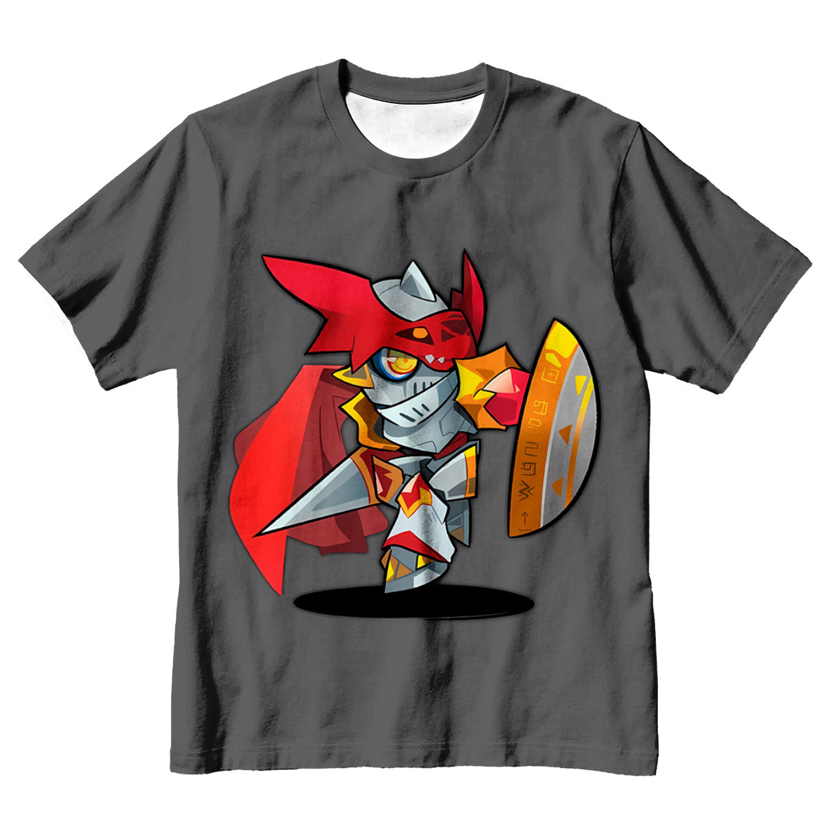 Digimon Adventure Gallantmon Standing Holding Red Shield Anime Apparel