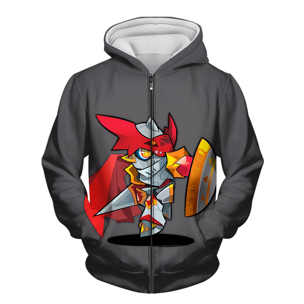 Digimon Adventure Gallantmon Standing Holding Red Shield Anime Apparel