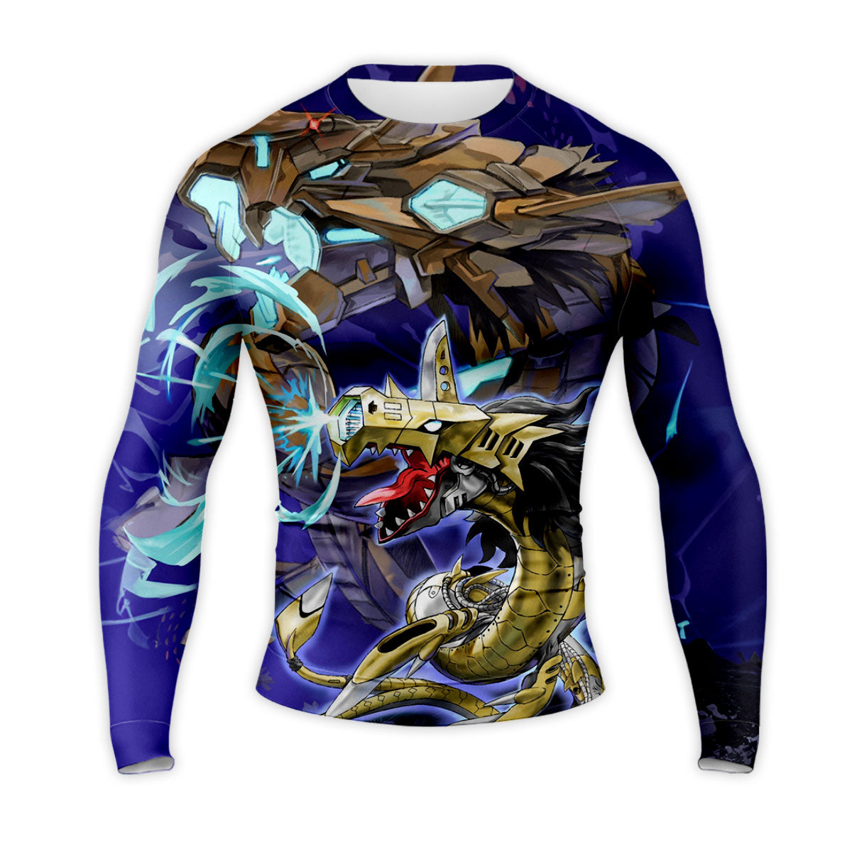 Digimon Adventure Gigaseadramon Attacking Metal Seadramon Battle Anime Apparel