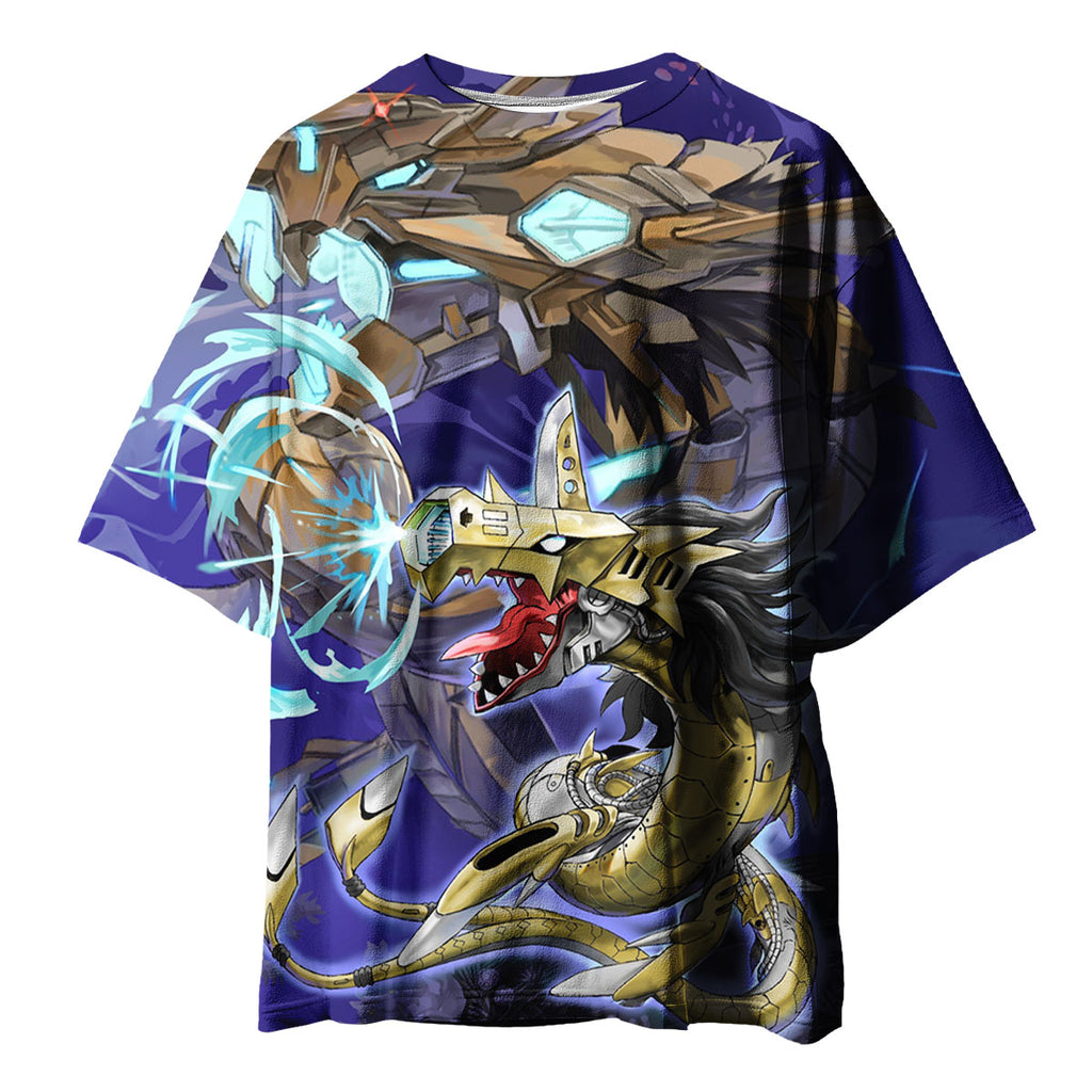 Digimon Adventure Gigaseadramon Attacking Metal Seadramon Battle Anime Apparel
