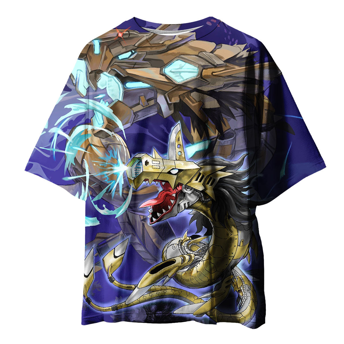 Digimon Adventure Gigaseadramon Attacking Metal Seadramon Battle Anime Apparel