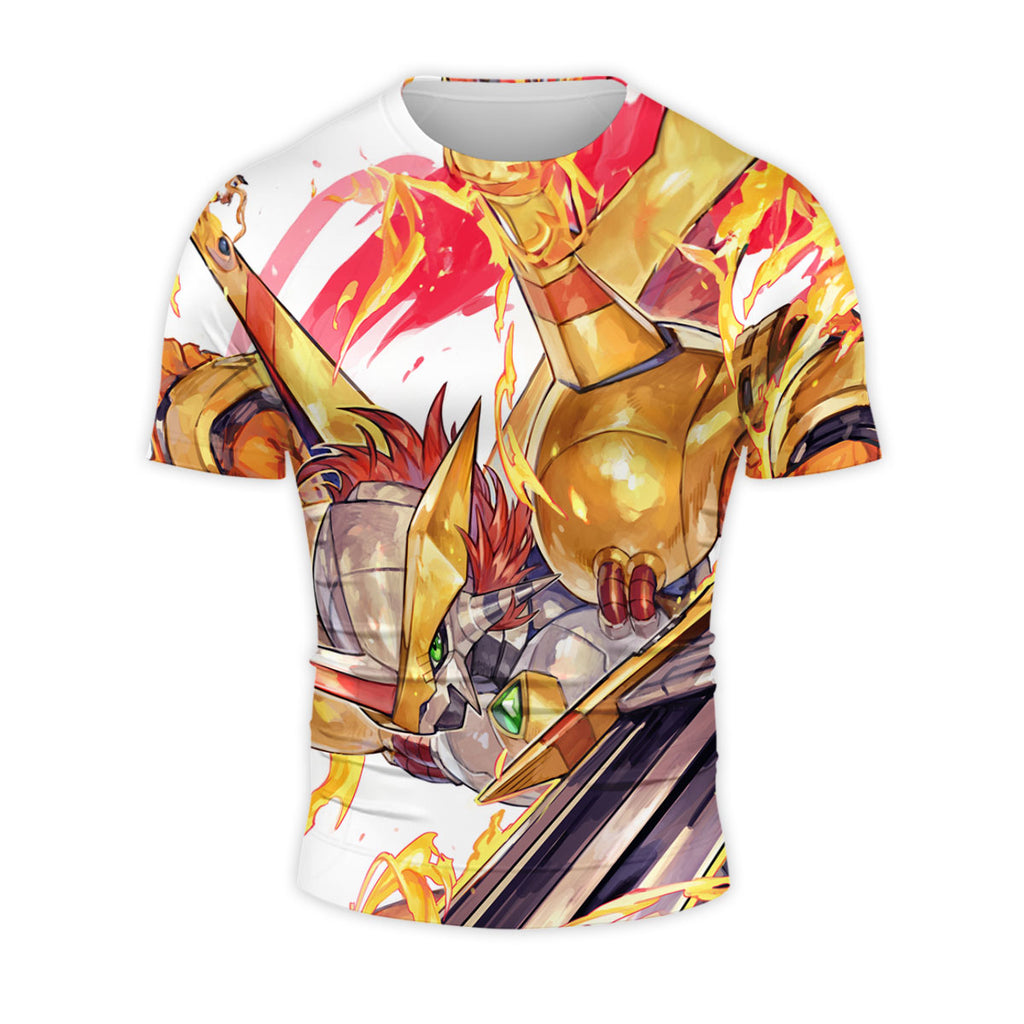 Digimon Adventure Golden Wargreymon Engulfed In Flames Anime Apparel