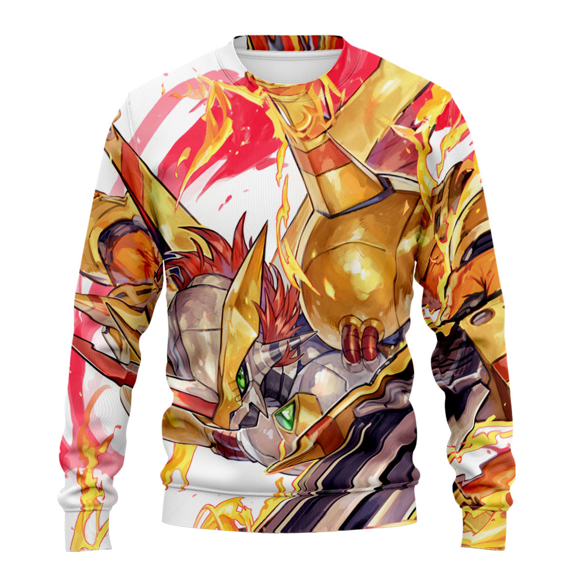 Digimon Adventure Golden Wargreymon Engulfed In Flames Anime Apparel
