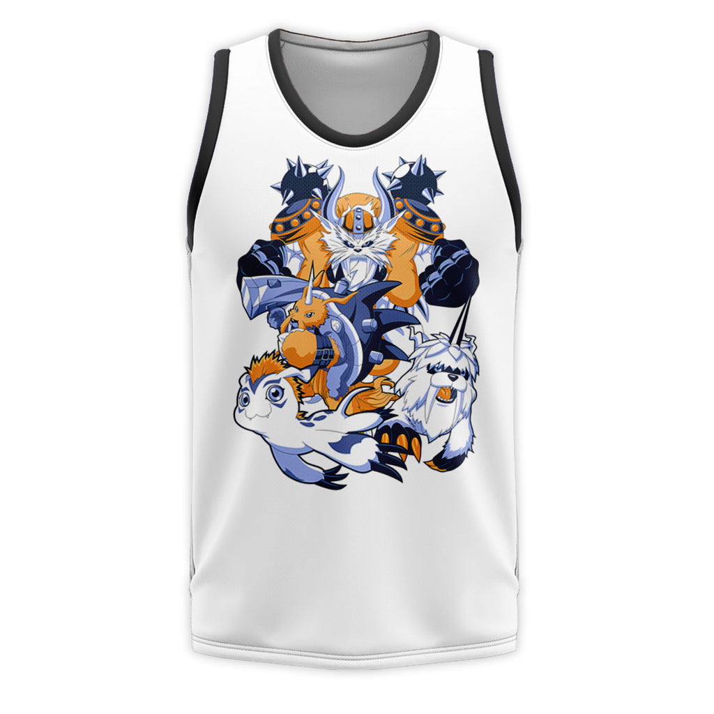 Digimon Adventure Gomamon Evolved Group Orange White Anime Apparel