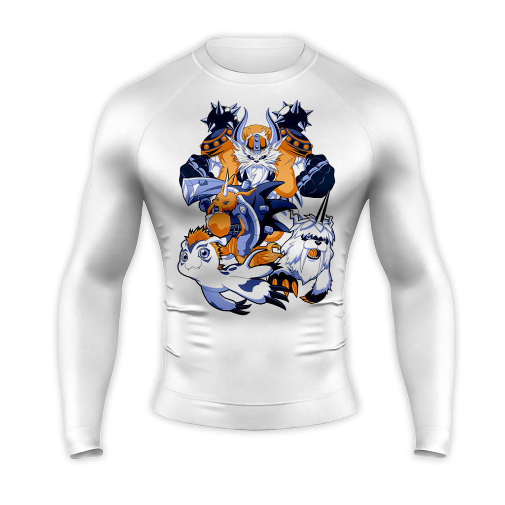Digimon Adventure Gomamon Evolved Group Orange White Anime Apparel