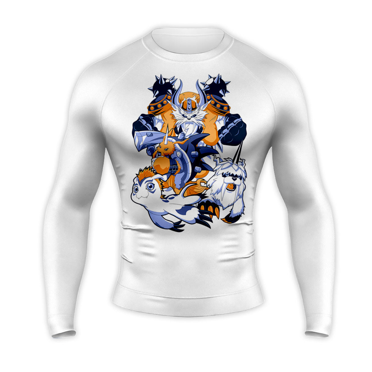 Digimon Adventure Gomamon Evolved Group Orange White Anime Apparel