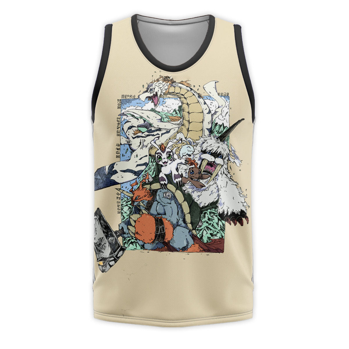 Digimon Adventure Gomamon Ikkakumon Vibrant Multicolored Illustration Anime Apparel
