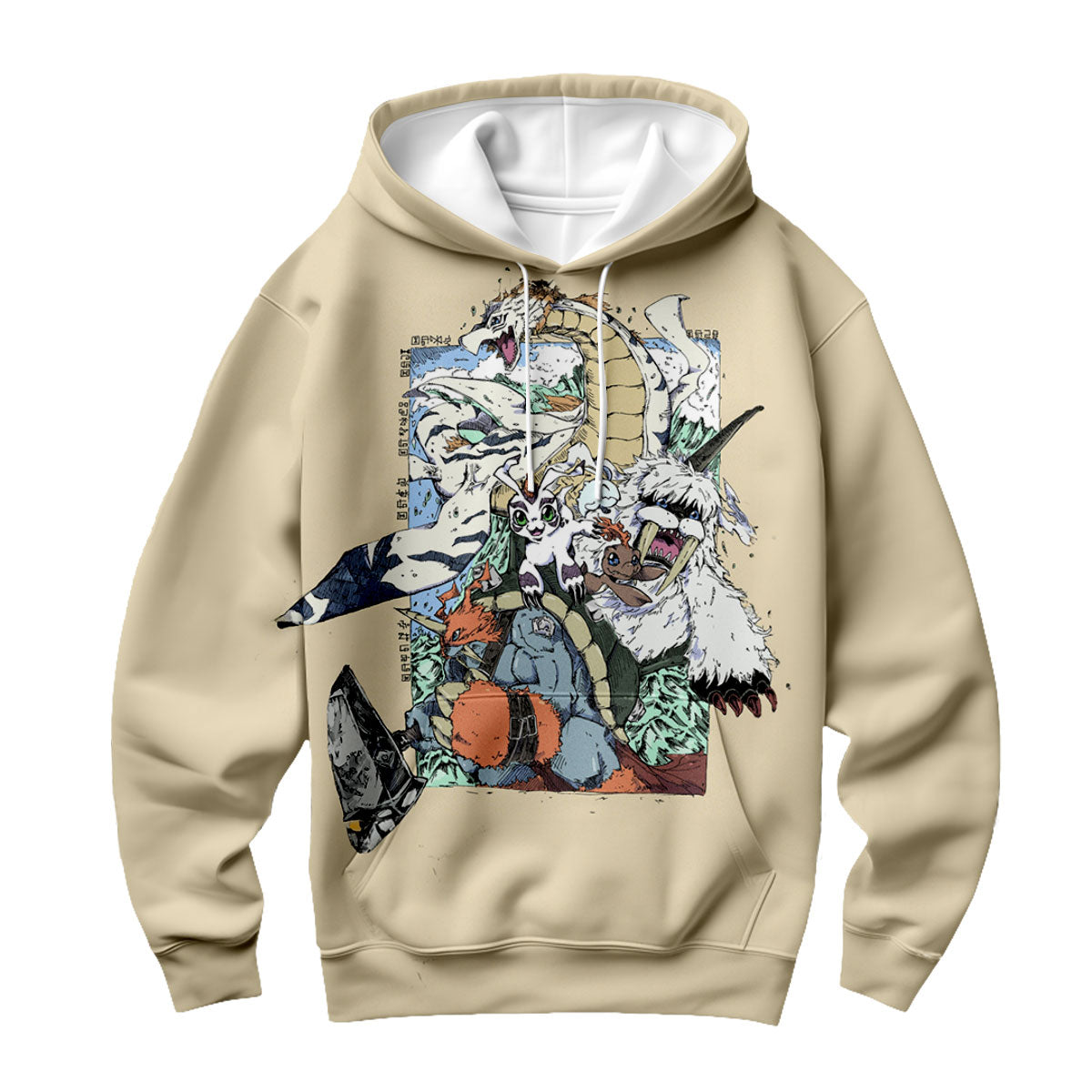 Digimon Adventure Gomamon Ikkakumon Vibrant Multicolored Illustration Anime Apparel