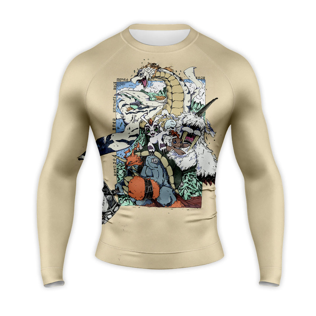 Digimon Adventure Gomamon Ikkakumon Vibrant Multicolored Illustration Anime Apparel