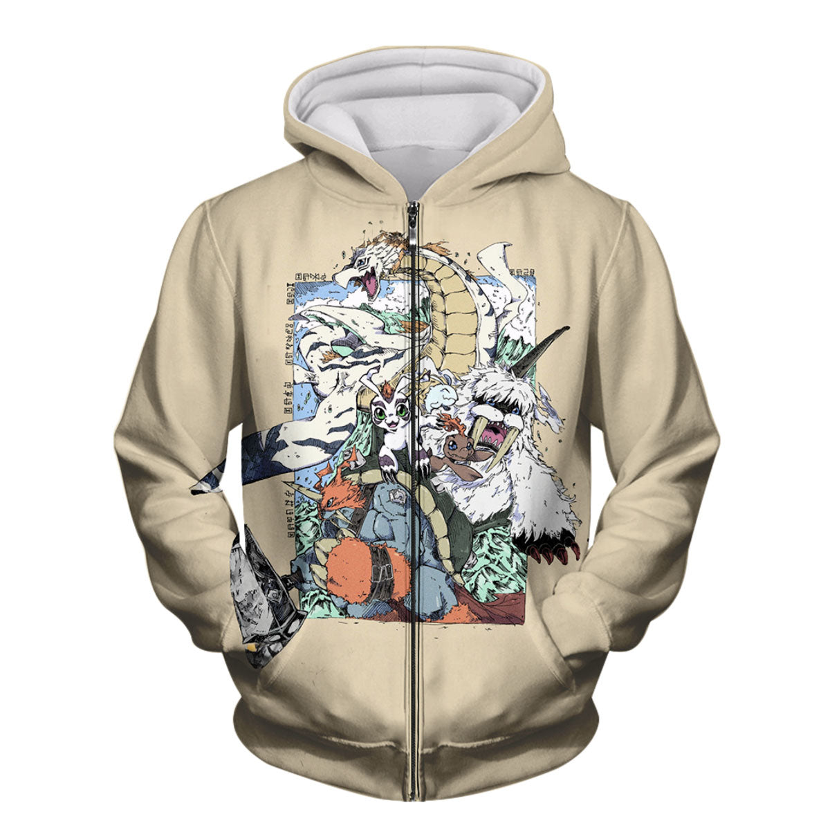Digimon Adventure Gomamon Ikkakumon Vibrant Multicolored Illustration Anime Apparel