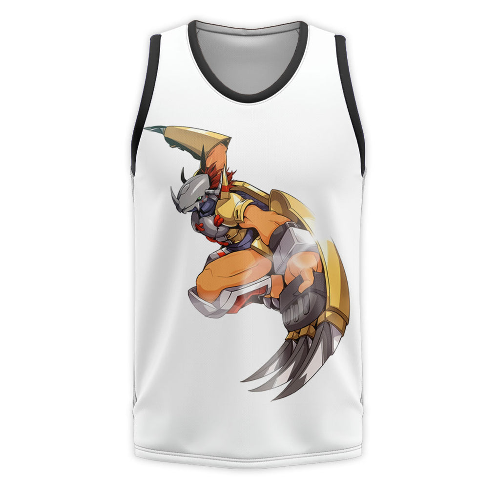 Digimon Adventure Greymon Leaping On White Background Anime Apparel