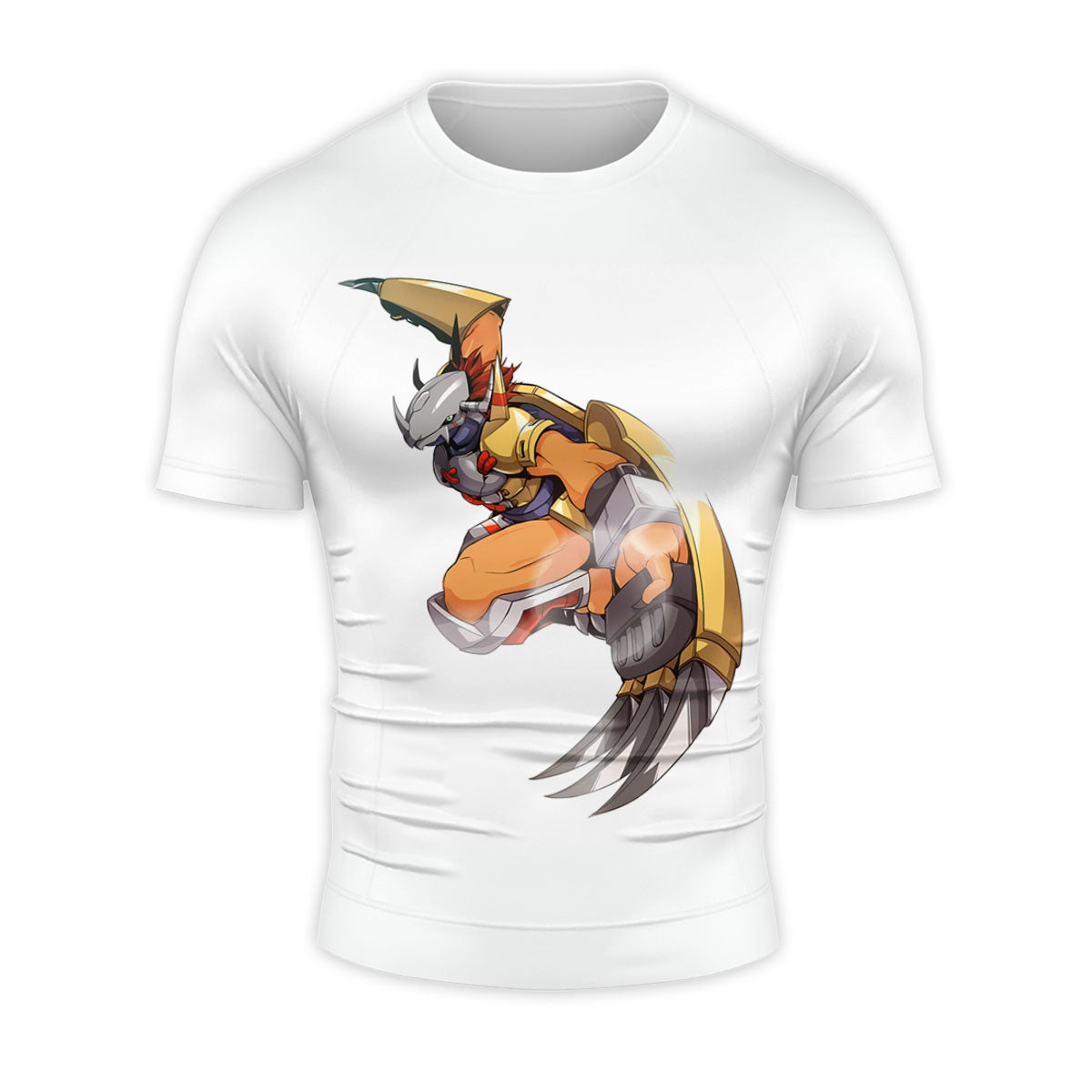 Digimon Adventure Greymon Leaping On White Background Anime Apparel