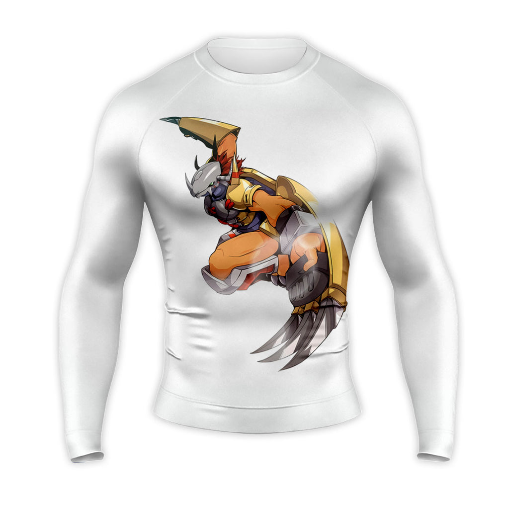 Digimon Adventure Greymon Leaping On White Background Anime Apparel