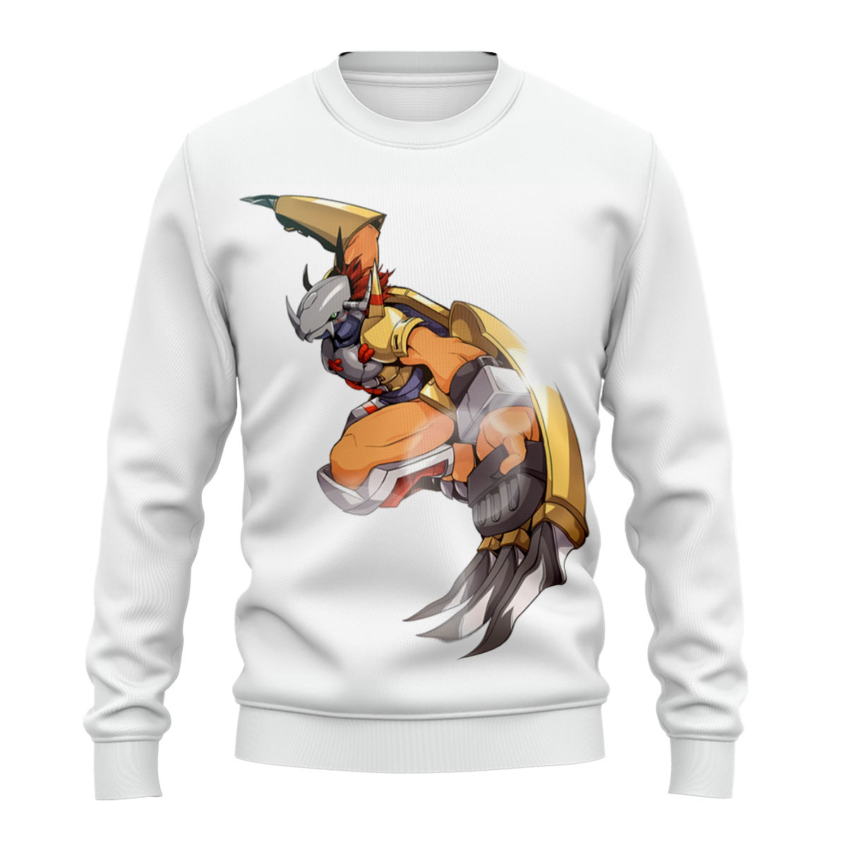 Digimon Adventure Greymon Leaping On White Background Anime Apparel