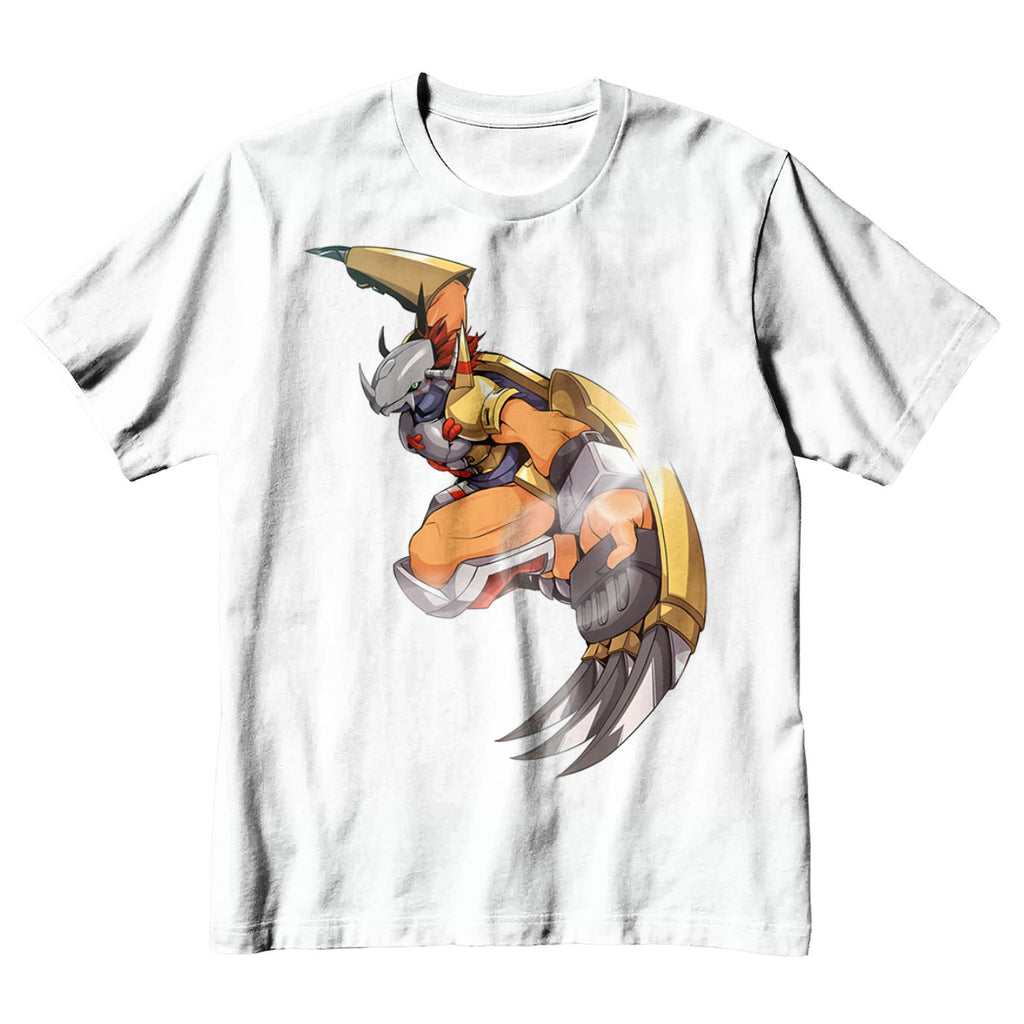 Digimon Adventure Greymon Leaping On White Background Anime Apparel