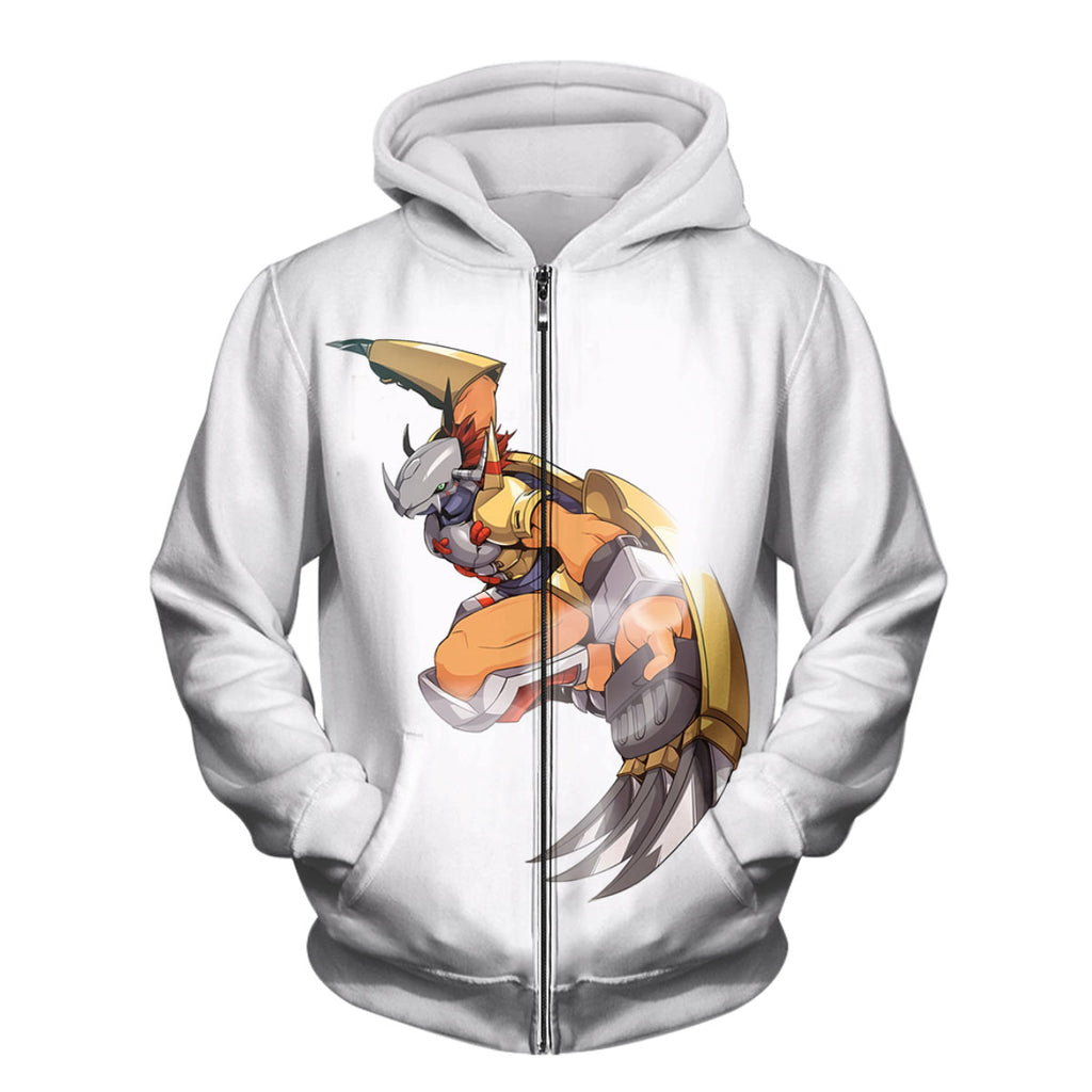 Digimon Adventure Greymon Leaping On White Background Anime Apparel