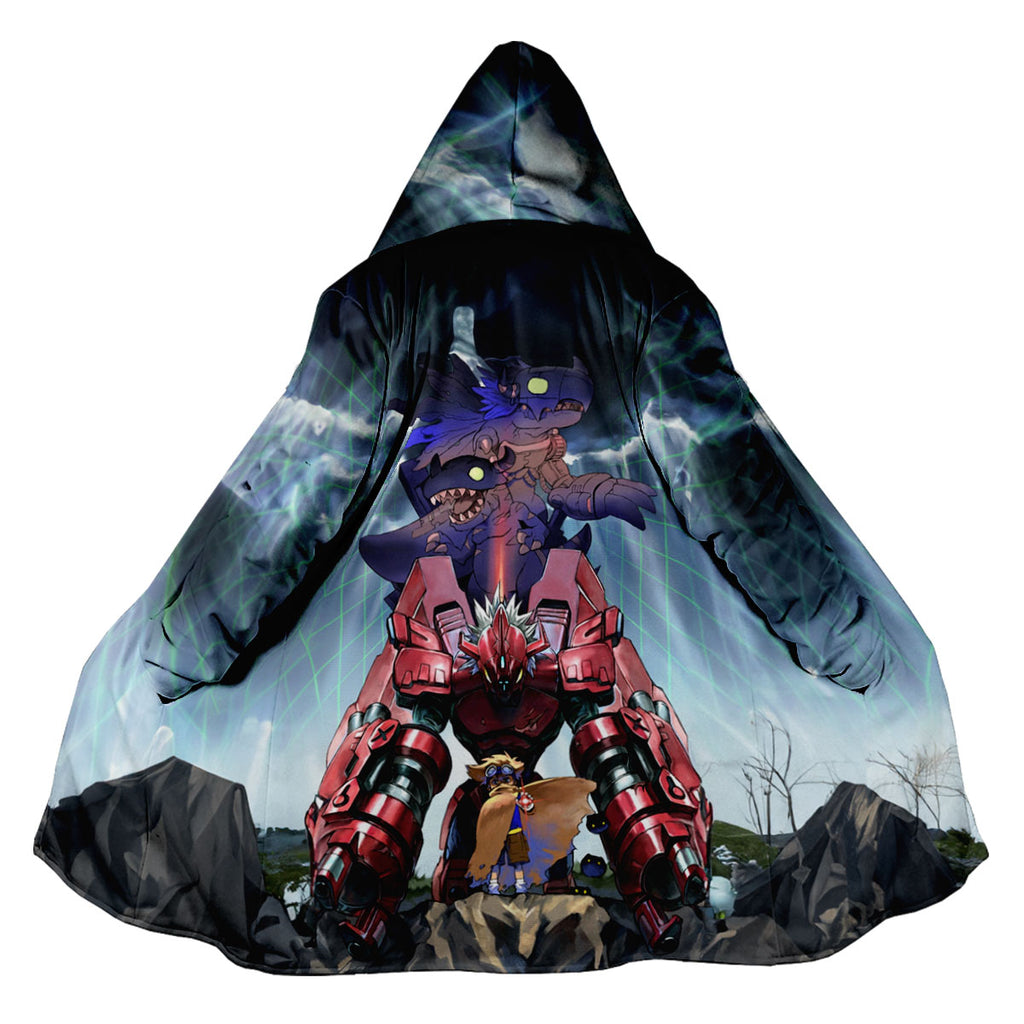 Digimon Adventure Greymon Red Agumon Standing Together Anime Apparel