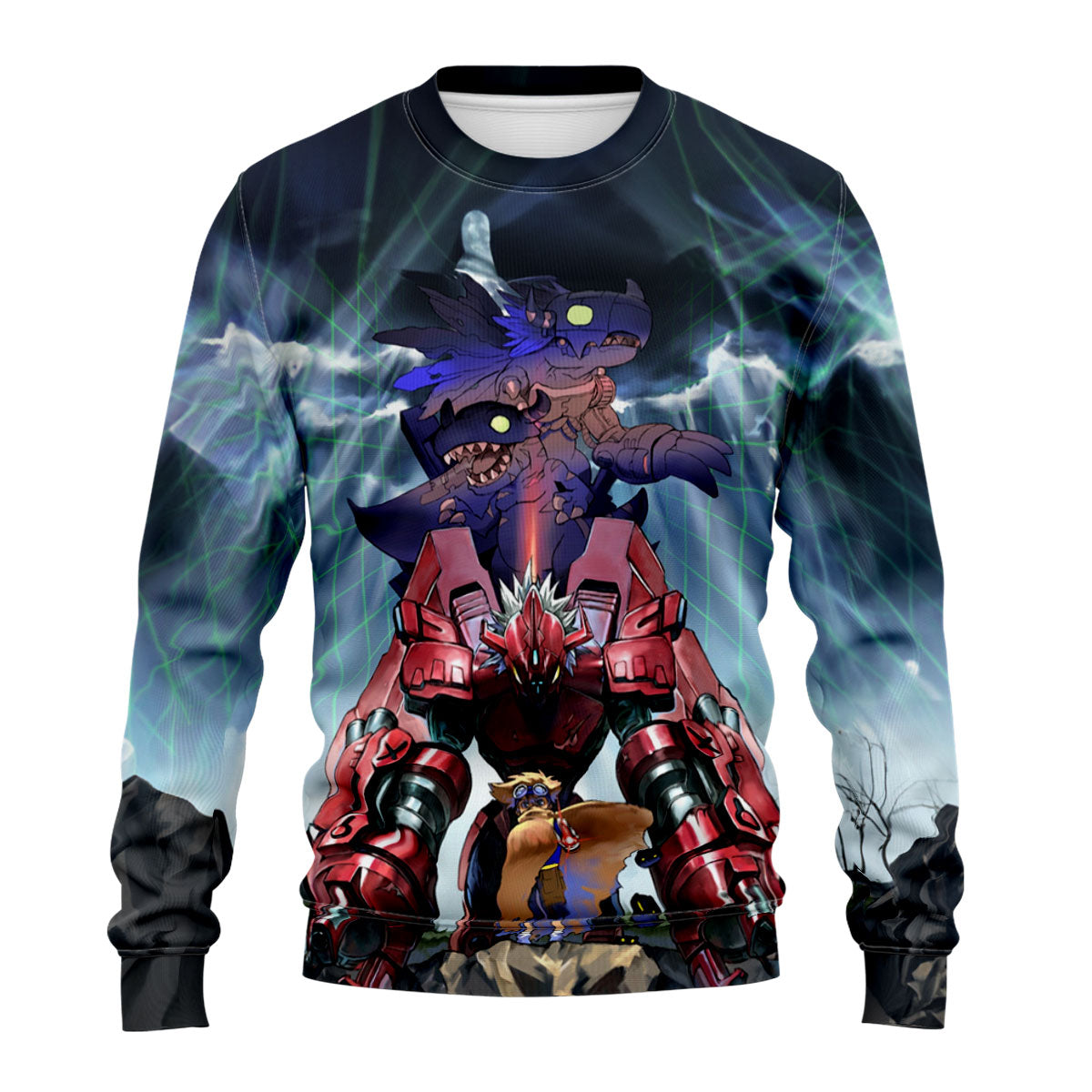 Digimon Adventure Greymon Red Agumon Standing Together Anime Apparel