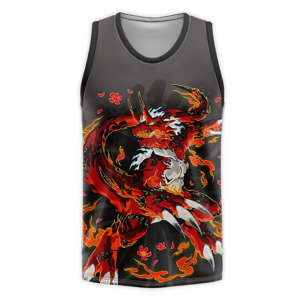 Digimon Adventure Growmon Engulfed In Flames Anime Apparel