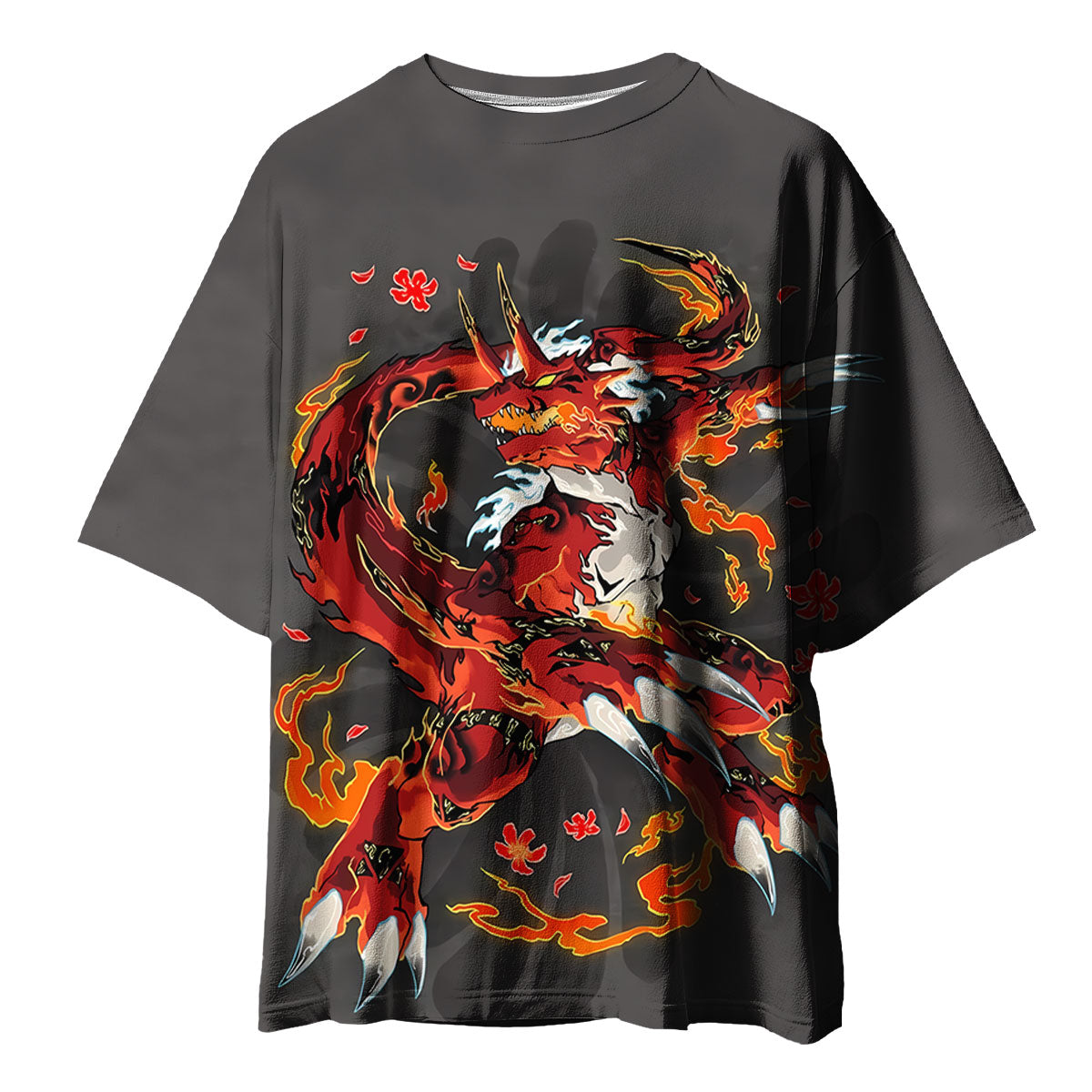 Digimon Adventure Growmon Engulfed In Flames Anime Apparel
