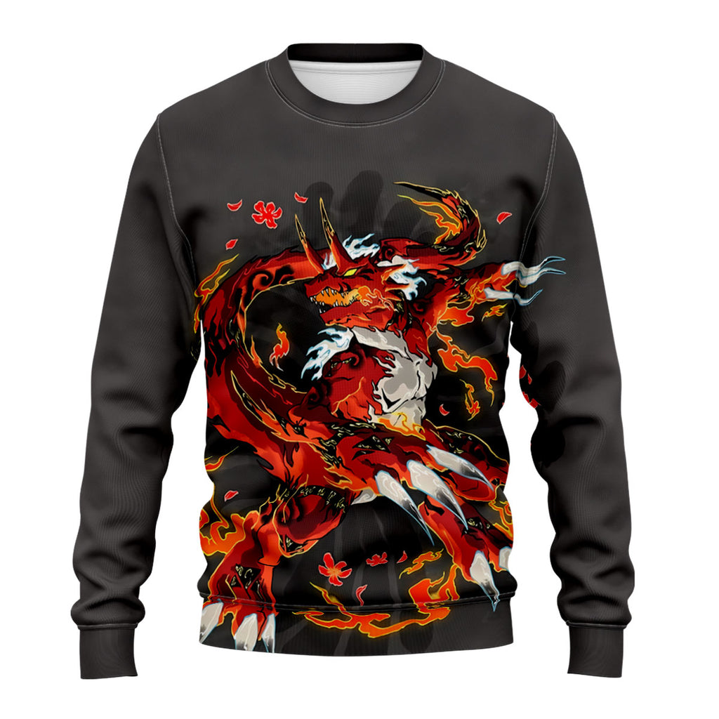 Digimon Adventure Growmon Engulfed In Flames Anime Apparel