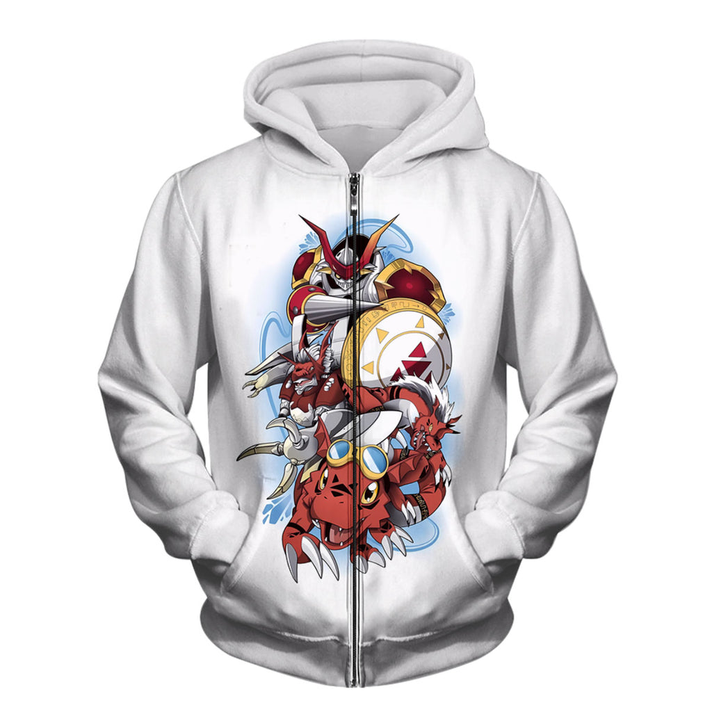 Digimon Adventure Guilmon Blue Evolution Line Anime Apparel