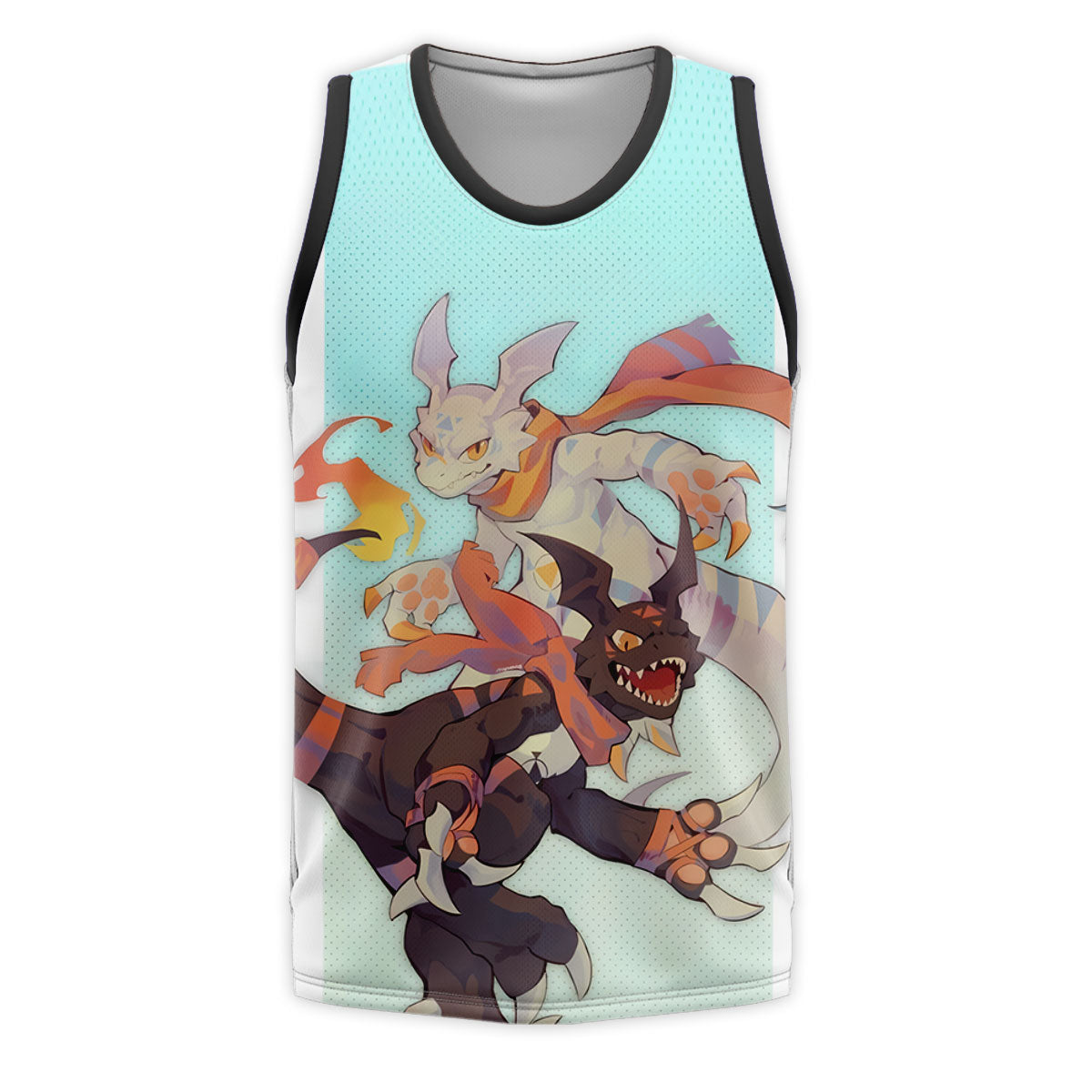 Digimon Adventure Guilmon Light Blue Background Anime Apparel