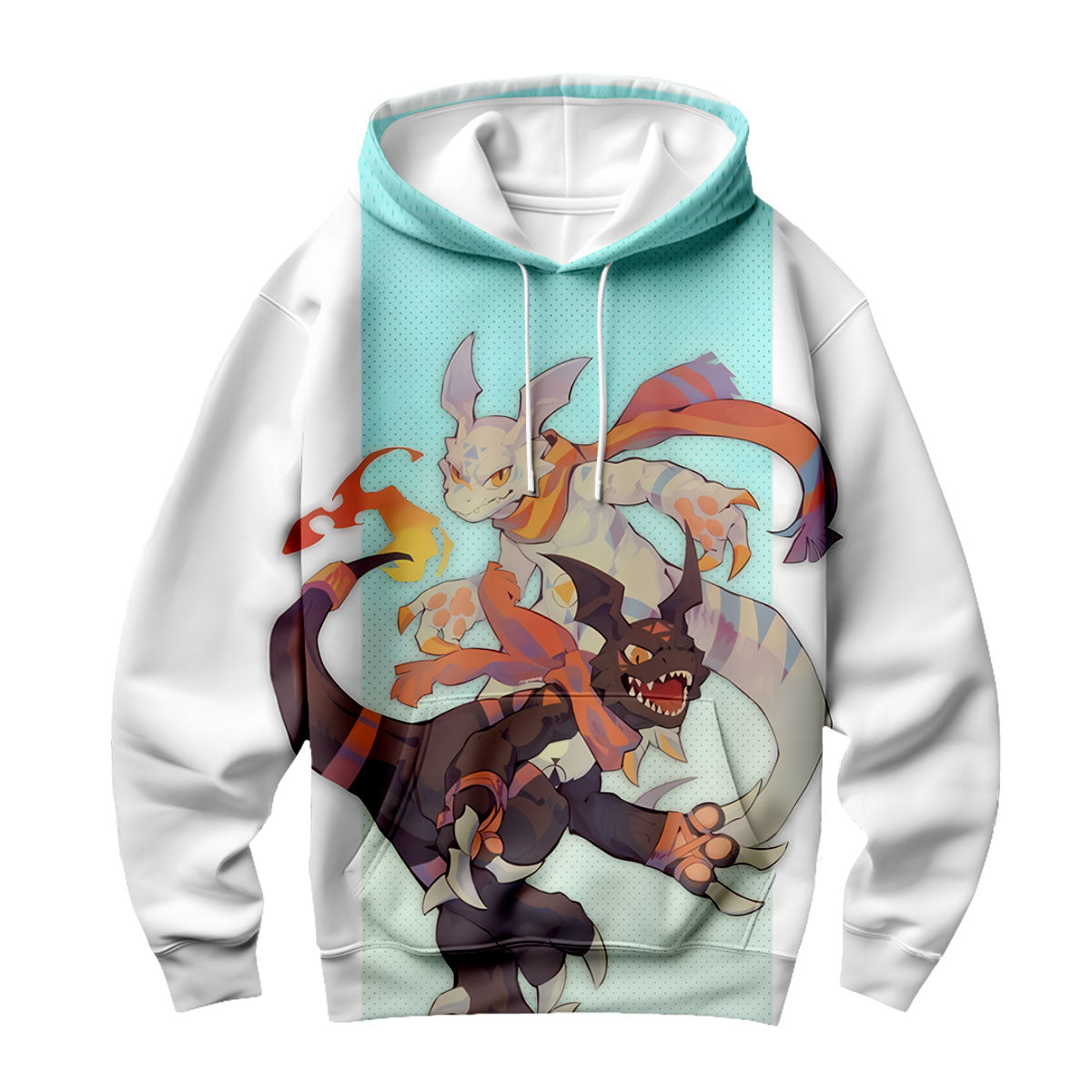 Digimon Adventure Guilmon Light Blue Background Anime Apparel