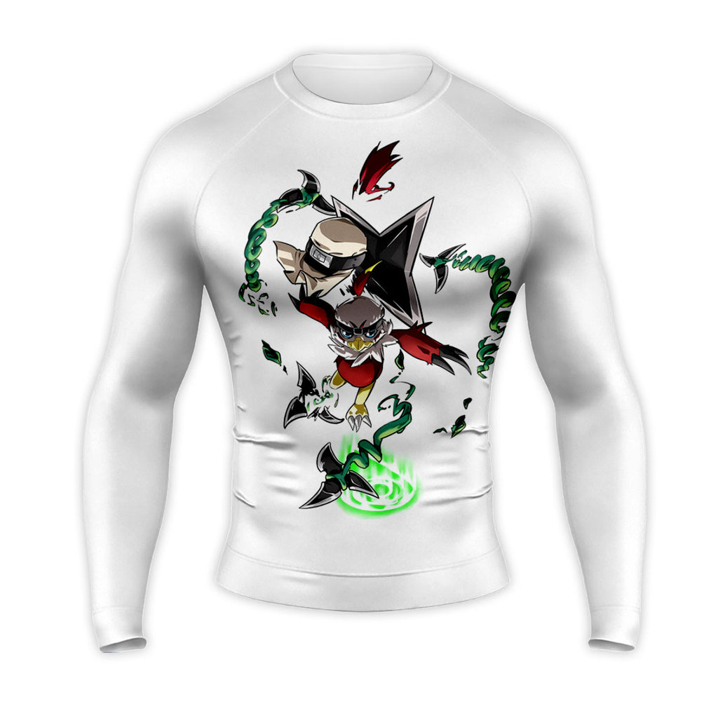 Digimon Adventure Hawkmon Green In Action Battle Anime Apparel