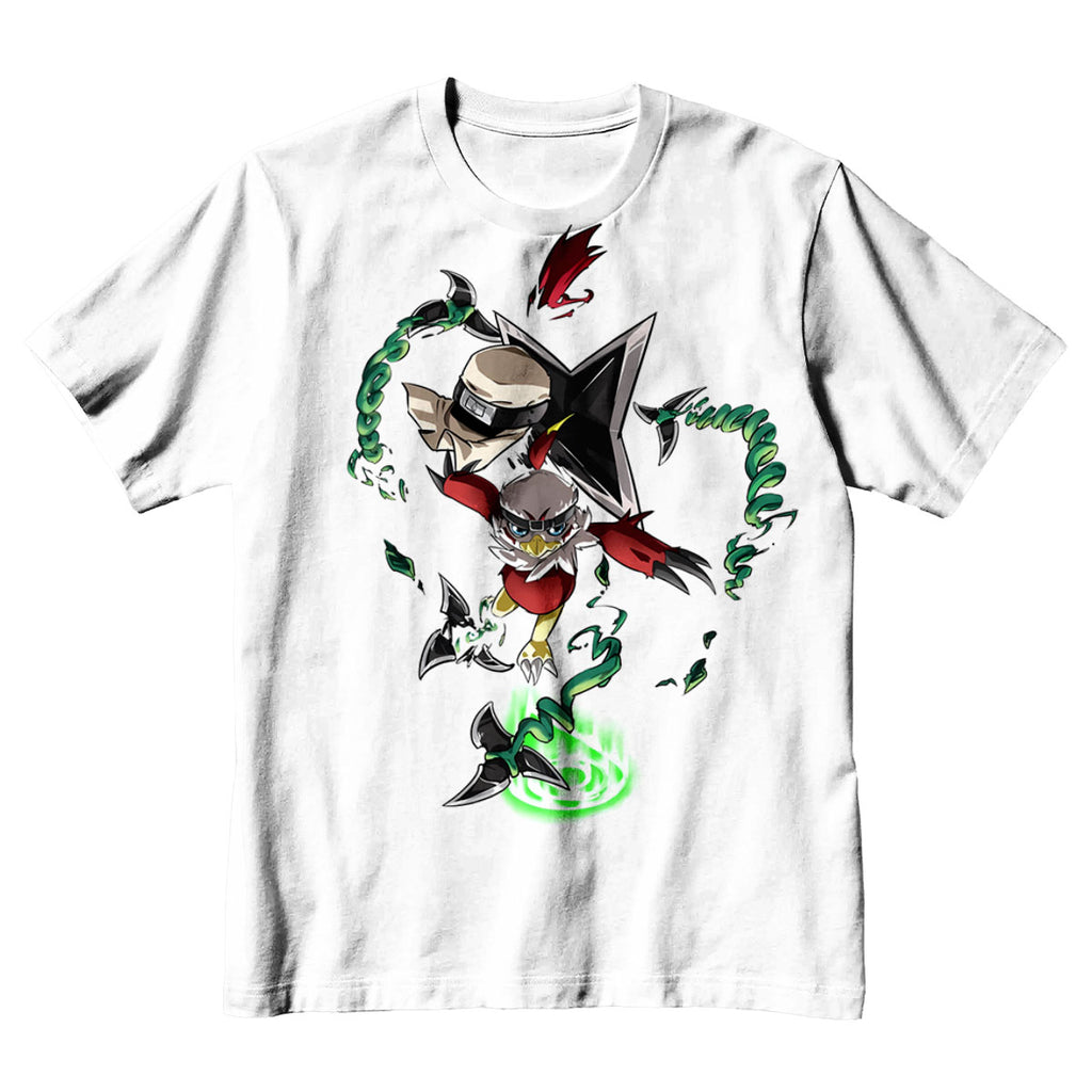 Digimon Adventure Hawkmon Green In Action Battle Anime Apparel