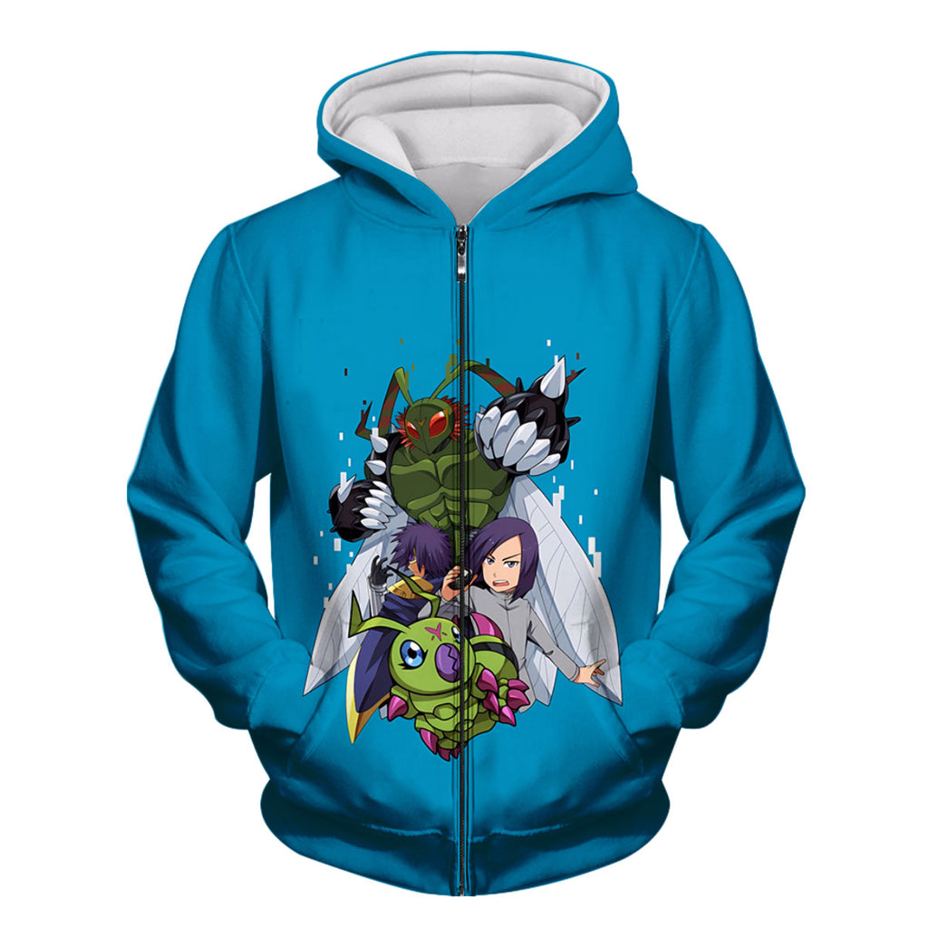 Digimon Adventure Ichijouji Ken And Blue Wormmon Digimon Adventure Anime Apparel