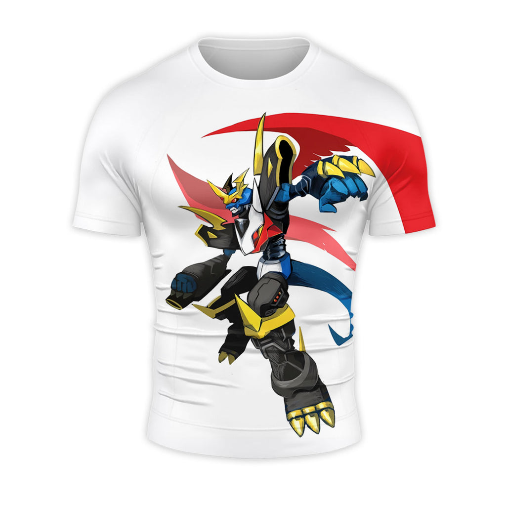 Digimon Adventure Imperialdramon Standing In Red Cape Anime Apparel