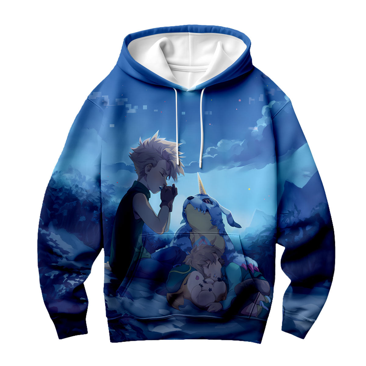 Digimon Adventure Ishida Yamato Gabumon Under Blue Moonlight Anime Apparel