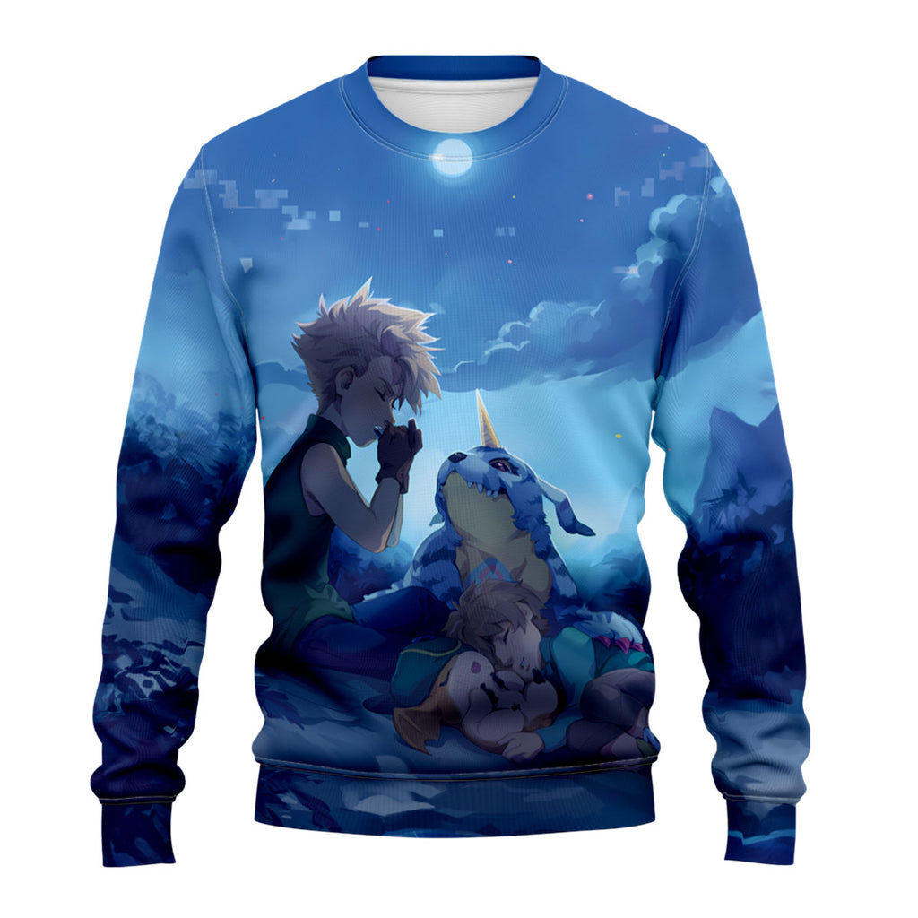 Digimon Adventure Ishida Yamato Gabumon Under Blue Moonlight Anime Apparel