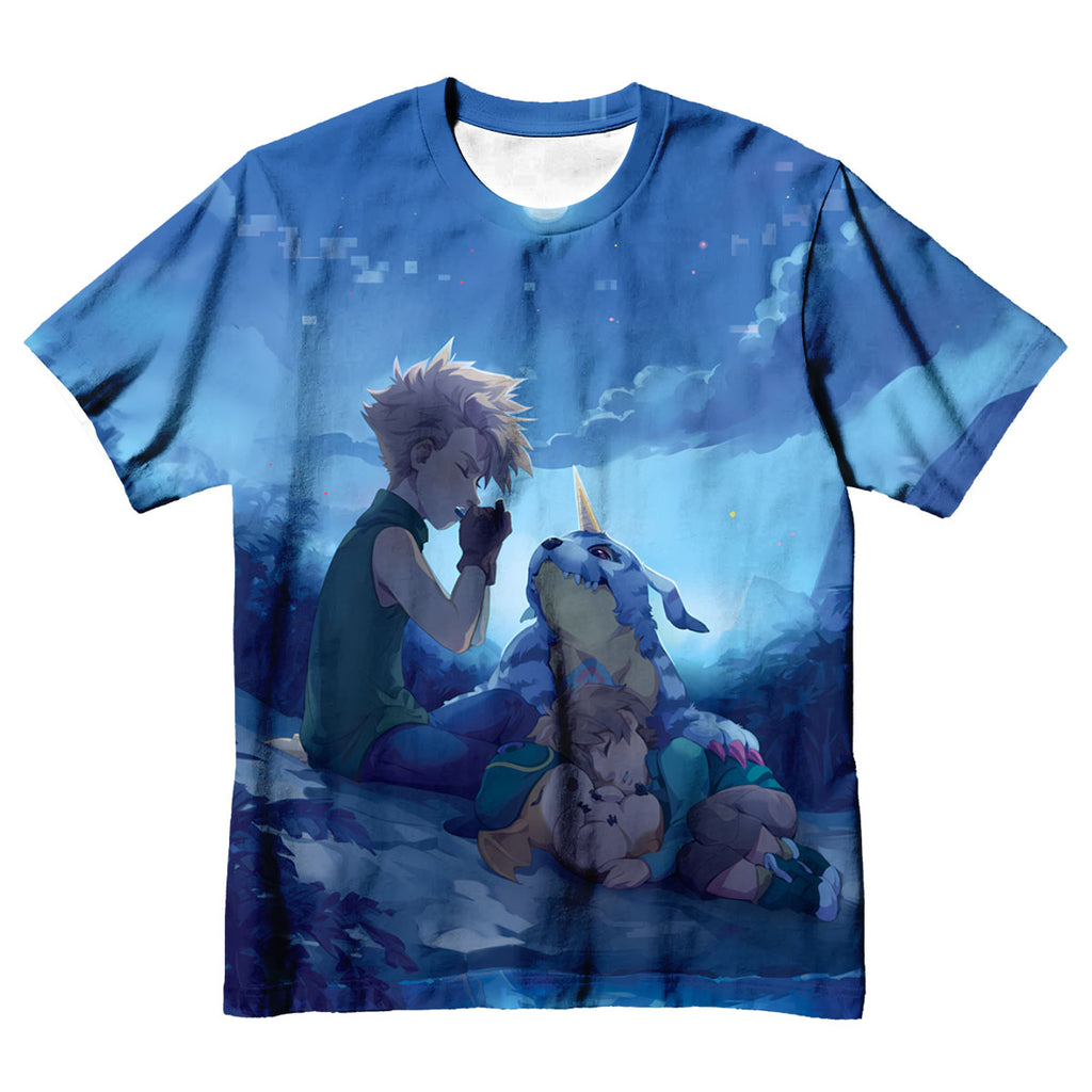 Digimon Adventure Ishida Yamato Gabumon Under Blue Moonlight Anime Apparel