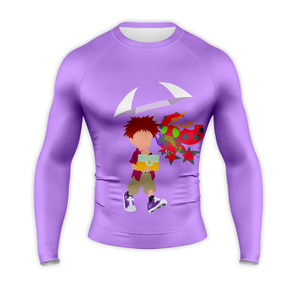 Digimon Adventure Izumi Koushirou Tentomon Holding Purple Umbrella Anime Apparel
