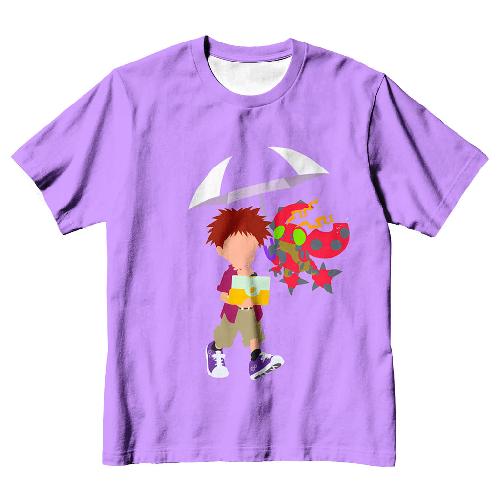 Digimon Adventure Izumi Koushirou Tentomon Holding Purple Umbrella Anime Apparel