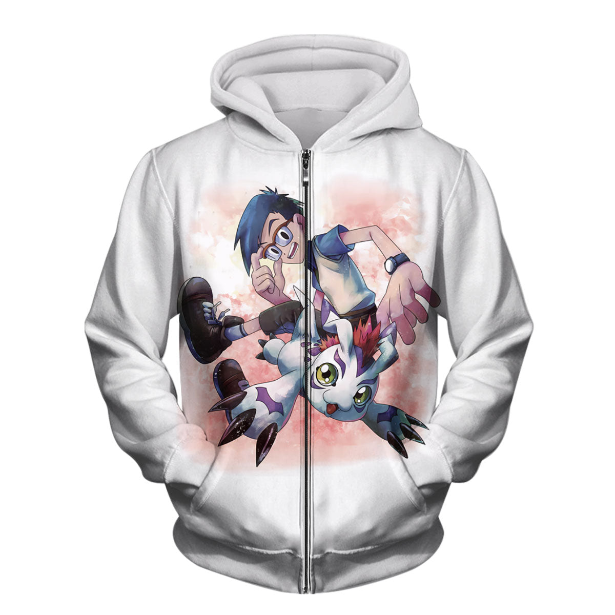 Digimon Adventure Joe Kido With Partner Gomamon Battling Anime Apparel