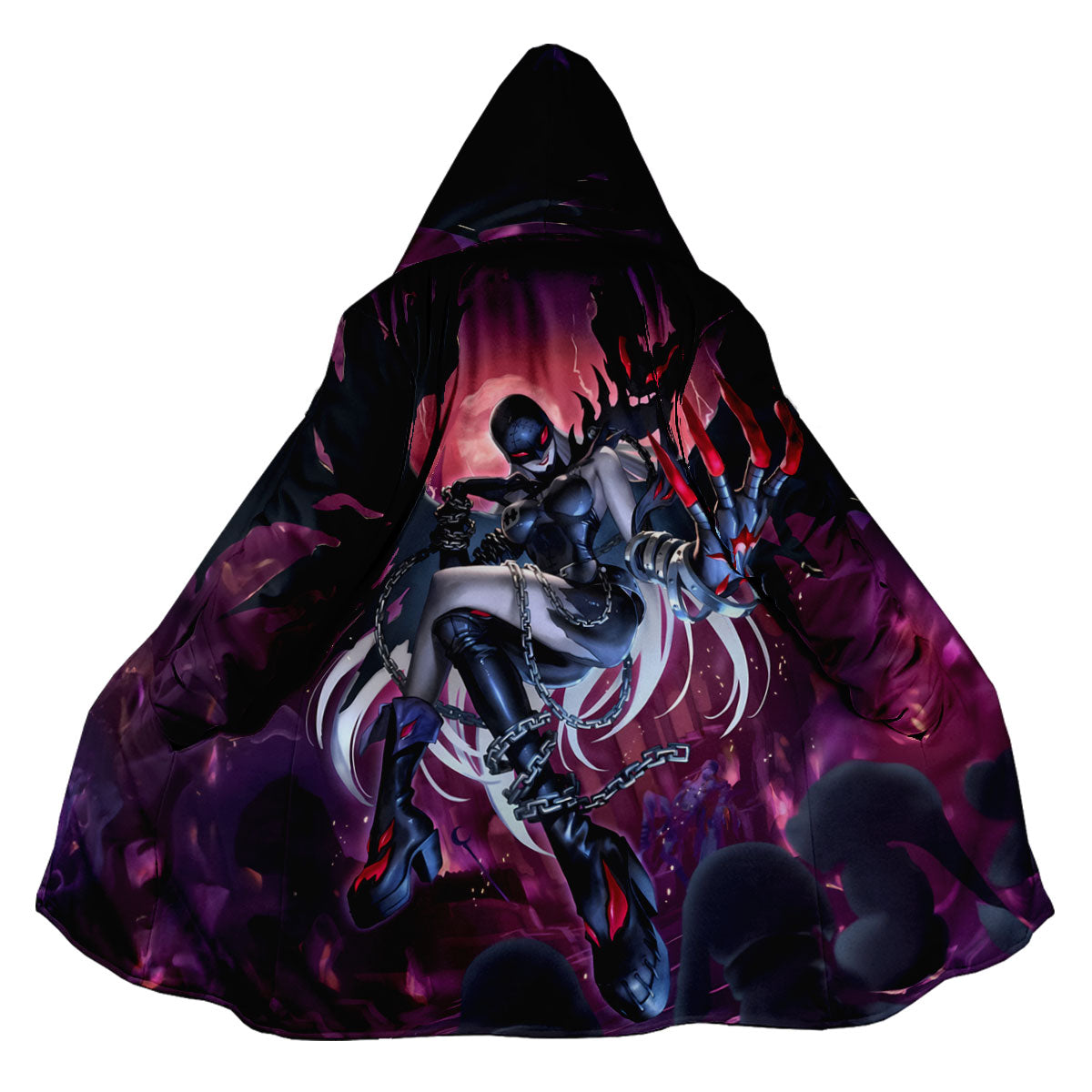 Digimon Adventure Ladydevimon Floating In Dark Aura Anime Apparel