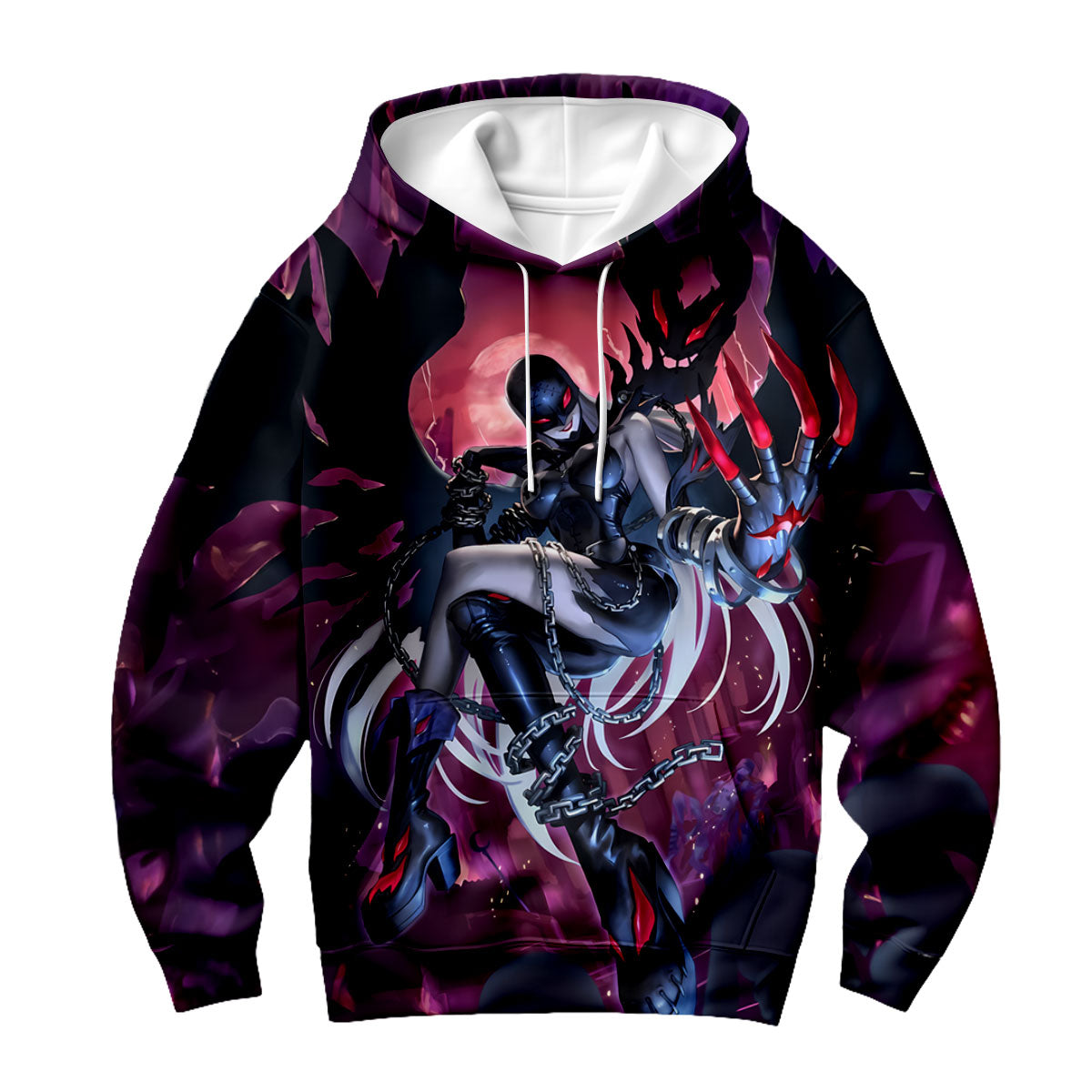 Digimon Adventure Ladydevimon Floating In Dark Aura Anime Apparel