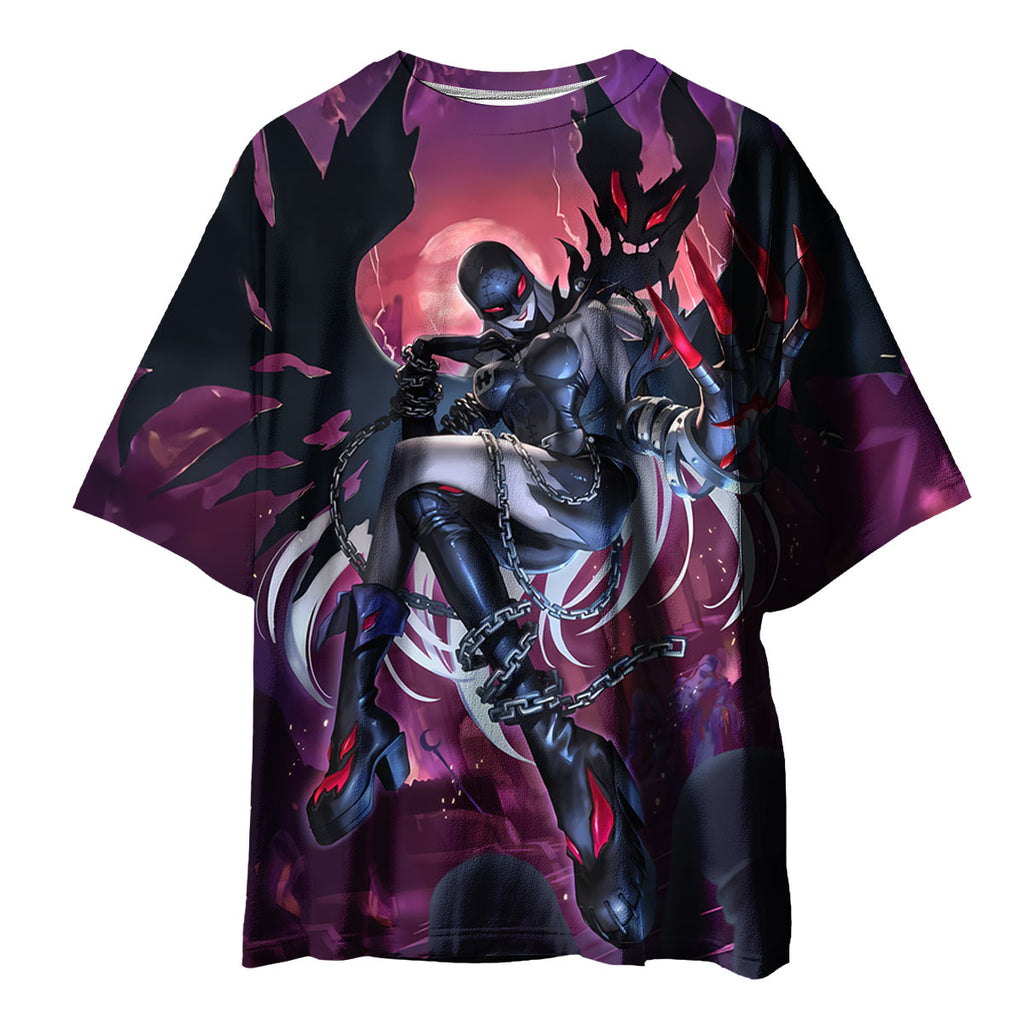 Digimon Adventure Ladydevimon Floating In Dark Aura Anime Apparel