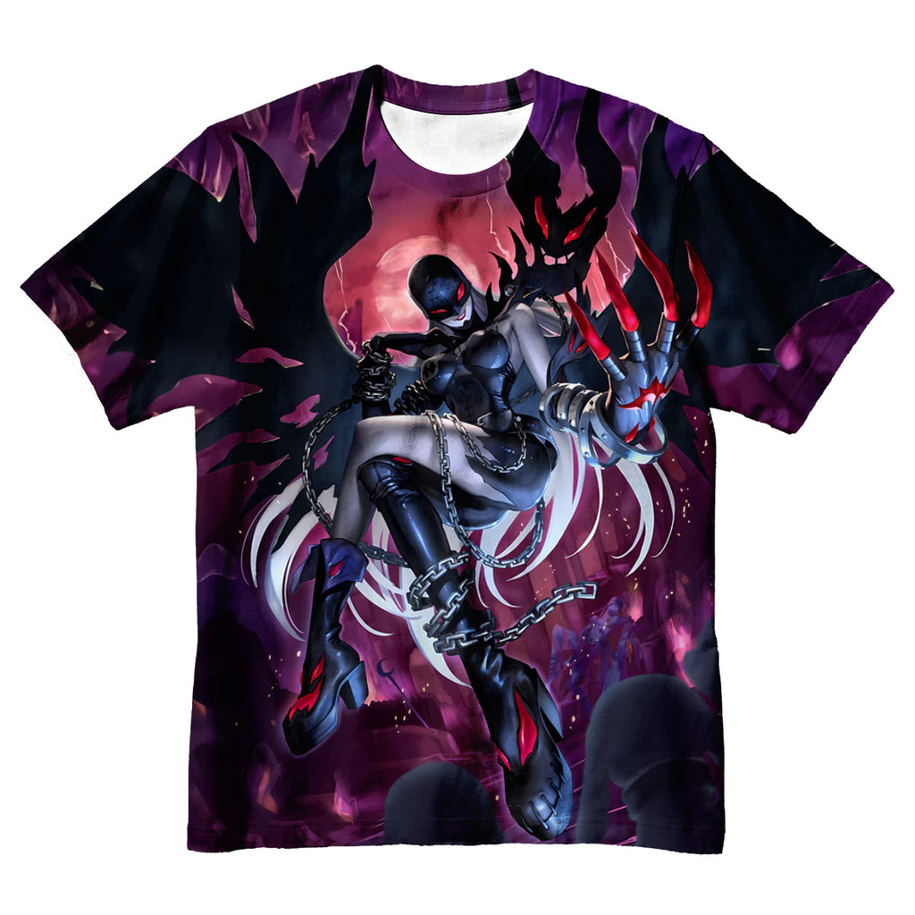 Digimon Adventure Ladydevimon Floating In Dark Aura Anime Apparel