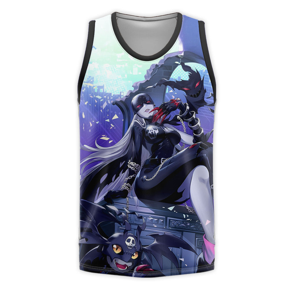Digimon Adventure Ladydevimon Sitting Among Purple Minions Anime Apparel