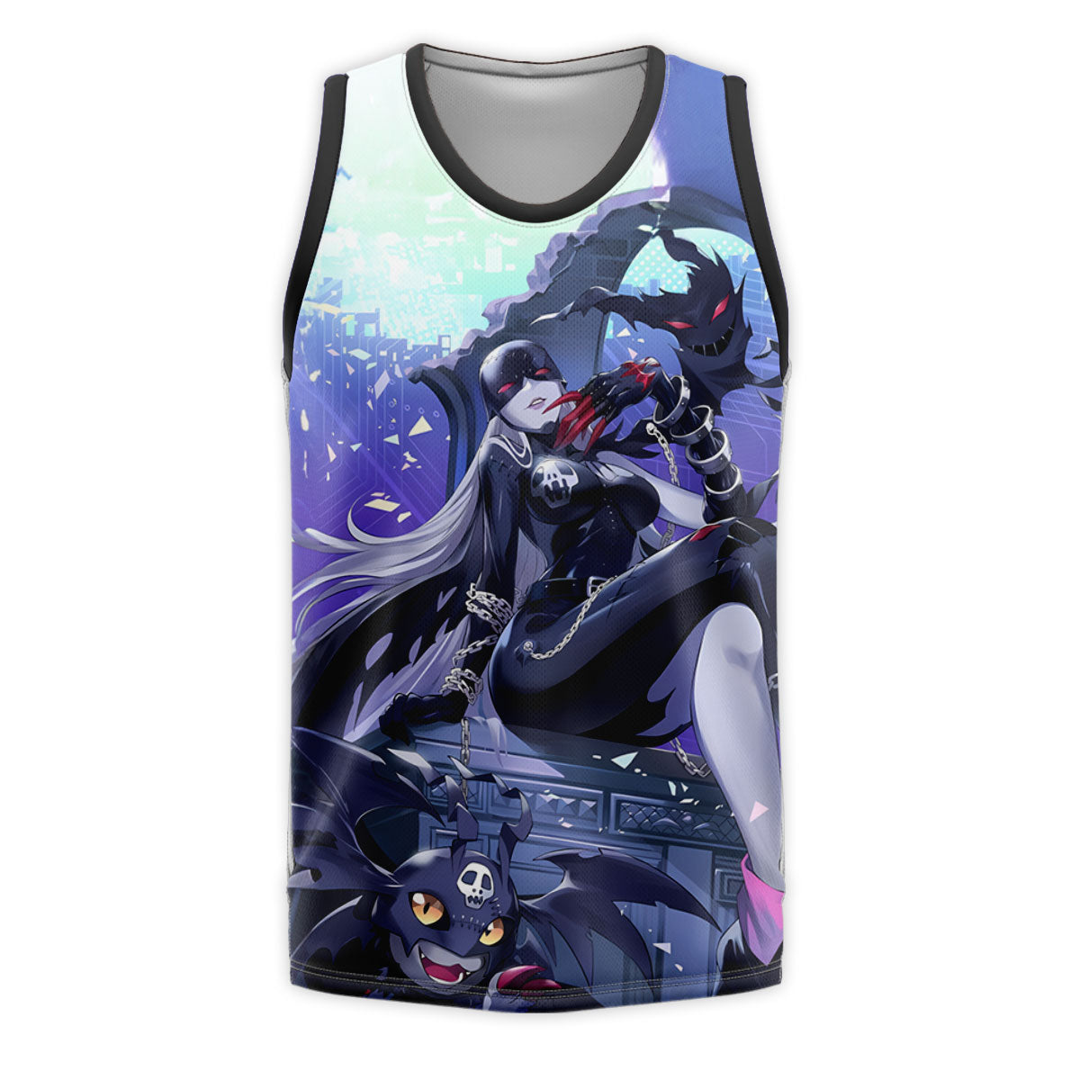 Digimon Adventure Ladydevimon Sitting Among Purple Minions Anime Apparel