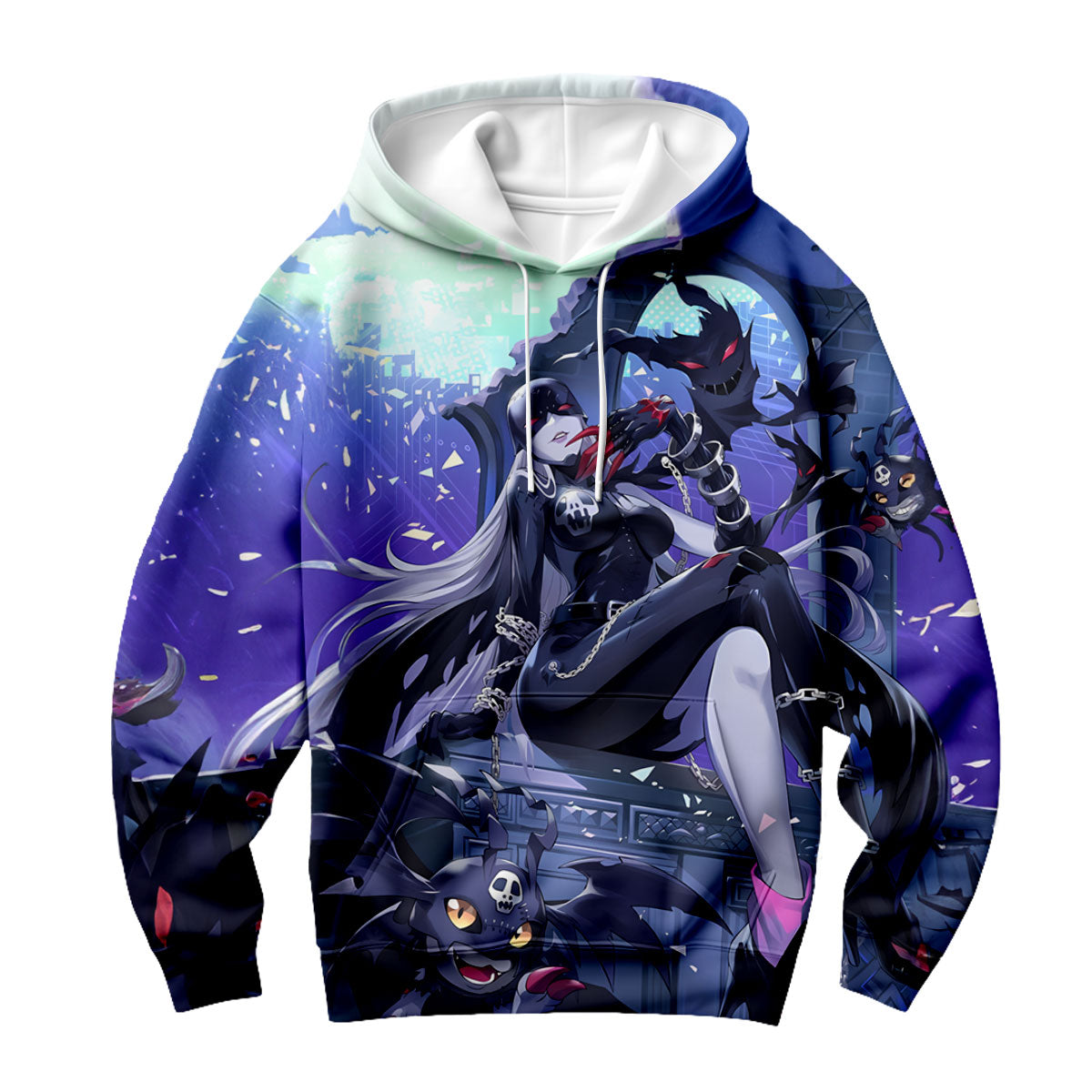Digimon Adventure Ladydevimon Sitting Among Purple Minions Anime Apparel